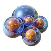 serene abstract stunning artistic A series of overlapping, translucent spheres, each containing a miniature, self-contained universe, illuminated by an ethereal, inner glow genuine original png