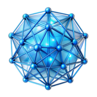 stunning traditional impressive abstract An intricate web of interconnected, glowing lines, forming a complex, three-dimensional network, illuminated by a cool, electric blue light, resembling a... png