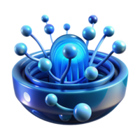 stunning modern serene abstract An abstract representation of data flow, visualized as streams of light particles moving through a dark, digital space, illuminated by a cool, blue glow detailed... png