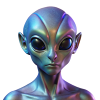 serene minimalist wonderful classic A close-up portrait of an alien with iridescent skin, dramatic rim lighting, bio-art style high resolution authentic png