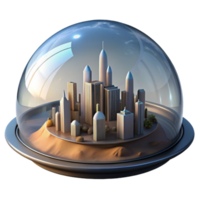 impressive rustic wonderful traditional A futuristic city built inside a giant dome on a barren planet, soft, diffused lighting, matte painting style high quality genuine png