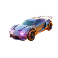 wonderful contemporary vibrant vintage A futuristic racing car with glowing energy trails speeding through a desert landscape, vibrant, dynamic lighting, digital art style detailed high resolution png