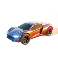 wonderful creative beautiful rustic A futuristic racing car with glowing energy trails speeding through a desert landscape, vibrant, dynamic lighting, digital art style genuine exclusive png
