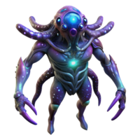 beautiful vintage elegant traditional A colossal, bio-engineered alien creature with iridescent scales and six limbs floats in the void of space, illuminated by a nearby supernova.... png