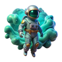 magnificent contemporary extraordinary modern A lone astronaut, clad in a bioluminescent spacesuit, drifts through a nebula of swirling turquoise and gold, illuminated by the distant glow of a... png