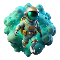 magnificent traditional beautiful artistic A lone astronaut, clad in a bioluminescent spacesuit, drifts through a nebula of swirling turquoise and gold, illuminated by the distant glow of a binary... png