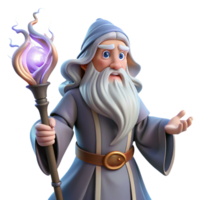 stunning contemporary beautiful vintage A wise old wizard with a long white beard and a staff of twisted oak, casting a spell of swirling arcane energy, illuminated by the ethereal glow of magic... png