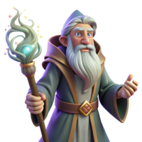 magnificent traditional vibrant abstract A wise old wizard with a long white beard and a staff of twisted oak, casting a spell of swirling arcane energy, illuminated by the ethereal glow of magic... png