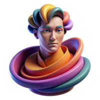 stunning rustic elegant minimalist Portrait of an abstract figure composed of swirling colors and geometric shapes, dynamic lighting, abstract expressionism style authentic exclusive png