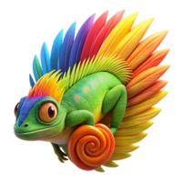 wonderful modern elegant artistic A vibrant chameleon camouflaged against a rainbow lorikeet's feathers, macro photography style, brightly lit original high resolution png