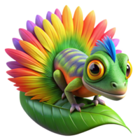 impressive vintage vibrant artistic A vibrant chameleon camouflaged against a rainbow lorikeet's feathers, macro photography style, brightly lit professional detailed png