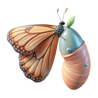 impressive rustic beautiful traditional A delicate butterfly emerging from its chrysalis, soft, diffused lighting, macro photography style detailed exclusive png