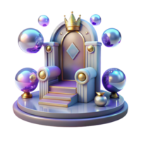 magnificent vintage beautiful artistic A futuristic throne room with holographic projections and floating orbs, regal and opulent style, dramatic lighting genuine detailed png