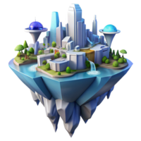 extraordinary minimalist vibrant rustic A floating island city, interconnected platforms, waterfalls cascading down the sides, futuristic architecture, vibrant colors, aerial perspective, digital... png