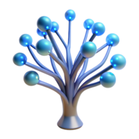 vibrant classic beautiful classic A bioluminescent tree with branches made of fiber optic cables, gently swaying in a breeze, illuminated by its own internal light premium high quality png