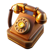 stunning modern serene creative A vintage rotary telephone morphing into a sleek, futuristic smartphone, bathed in a warm, amber glow, in a steampunk style 4K high resolution png
