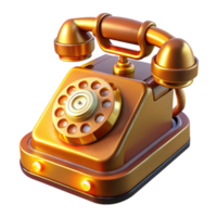 impressive abstract stunning vintage A vintage rotary telephone morphing into a sleek, futuristic smartphone, bathed in a warm, amber glow, in a steampunk style exclusive authentic png