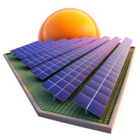 wonderful classic vibrant rustic A field of solar panels stretching as far as the eye can see, reflecting a vibrant sunset, in a realistic style genuine premium png
