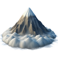 hermosa tradicional magnífico moderno un majestuoso nevadas montaña pico perforación mediante un mar de nubes, aéreo perspectiva, crujiente, claro luz, dramático composición auténtico profesional png