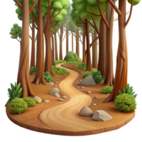 impressive vintage impressive minimalist A winding dirt path leading through a dense forest, dappled sunlight filtering through the trees, warm, earthy tones, painterly style authentic professional png