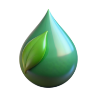 extraordinary creative extraordinary modern A single, perfect raindrop on a green leaf, reflecting the surrounding forest, macro photography, natural lighting high resolution premium png