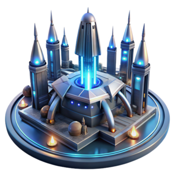 extraordinário clássico elegante minimalista uma futurista espaçoporto, lustroso metálico estruturas e brilhando motor trilhas, dramático período noturno iluminação, cinematográfico estilo autêntico genuíno png