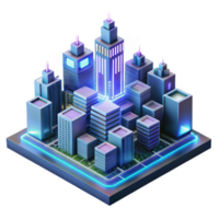 magnífico moderno elegante minimalista uma microscópico cidade construído dentro a circuitos do uma computador lasca, brilhando néon linhas e dados fluxos, cyberpunk estilo Prêmio Alto resolução png