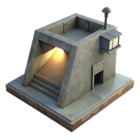 extraordinary vintage magnificent rustic A brutalist concrete bunker, harsh shadows cast by a single spotlight, dystopian style high resolution genuine png