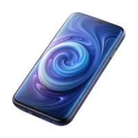extraordinary contemporary extraordinary contemporary A hyperrealistic render of a transparent smartphone displaying a swirling galaxy, illuminated from within, product photography style premium 4K png