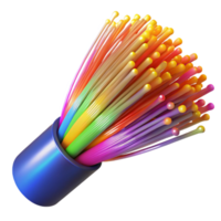magnificent abstract wonderful minimalist A close-up, macro shot of a fiber optic cable emitting glowing strands of light, vibrant, multicolored lighting, abstract photography style high quality... png