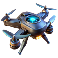 dramatic classic beautiful abstract A futuristic weaponized drone hovering in the air, sleek design and glowing engine lights, dark, moody lighting, concept art, detailed detailed png