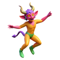 magnificent abstract impressive vintage A playful satyr dancing in a sunlit glade, vibrant colors, whimsical, Boris Vallejo style premium authentic png