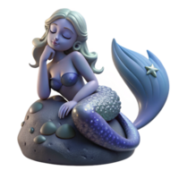 dramatic artistic elegant classic A melancholic mermaid resting on a rock, scales shimmering, moonlight, realistic, artstation genuine exclusive png