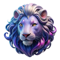 vibrant classic vibrant classic An abstract portrait of a lion, composed of swirling galaxies and nebulae, in a vibrant, cosmic art style premium original png
