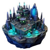 wonderful classic dramatic contemporary A sprawling, subterranean city, built into the caverns of an alien planet, illuminated by bioluminescent fungi. Dark, moody lighting premium genuine png