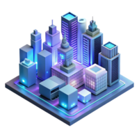Maravilhoso tradicional deslumbrante rústico uma microescala cidade construído em uma o circuito quadro, néon luzes e dados córregos fluindo através a estruturas, cyberpunk estilo, isométrico Visão Alto qualidade exclusivo png