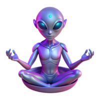 beautiful classic stunning minimalist A humanoid alien with iridescent scales and multiple eyes, meditating in a zero-gravity chamber, soft, purple lighting, digital painting style original authentic png