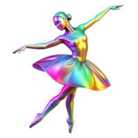 geweldig modern prachtig rustiek een holografische projectie van een dansen ballerina in een futuristische stadsgezicht, levendig, kleurrijk verlichting, digitaal kunst stijl hoog resolutie gedetailleerd png