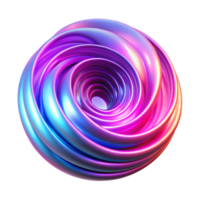 impressive classic magnificent abstract A swirling vortex of iridescent fractals, illuminated by a pulsating neon pink light, in a cyberpunk style original genuine png