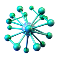 wonderful vintage extraordinary artistic A network of interconnected, glowing filaments, pulsating with a rhythmic, blue-green light, in a bio-art style professional genuine png