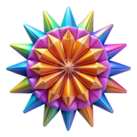 stunning rustic magnificent traditional A kaleidoscopic pattern of geometric shapes, radiating outwards in a burst of vibrant color, illuminated by a bright, multicolored light source high... png