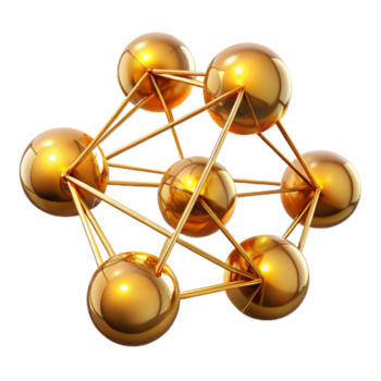 maravilloso rústico elegante resumen un red de pulsante, dorado orbes conectado por delgado, reluciente hilos, iluminado por un cálido, dorado luz, en un futurista, cyberpunk estilo auténtico alto... png