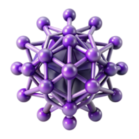impressive contemporary impressive abstract A complex network of branching, crystalline structures in shades of amethyst purple, with a soft, internal glow, in a bio-art style exclusive premium png