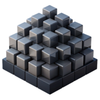 magnificent abstract elegant minimalist A field of densely packed, geometric shapes in shades of deep black and charcoal gray, with a subtle, gradient lighting, in a brutalist, architectural style... png