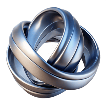 lindo abstrato Maravilhoso artístico abstrato arquitetônico forma, rodopiando metálico fitas, dinâmico iluminação, futurista, minimalista, 4k Alto qualidade png