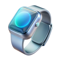 serene classic vibrant traditional A single, sleek silver smartwatch displaying a complex holographic interface, lit by a single beam of white light, minimalist style exclusive genuine png