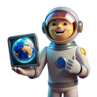 vibrant classic dramatic minimalist A lone astronaut holding a transparent tablet displaying the Earth, illuminated by the bright white light of a nearby nebula, photorealistic style original original png