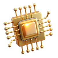 extraordinary minimalist dramatic minimalist A close-up of a microchip, intricate pathways glowing with golden light, microscopic photography style original premium png