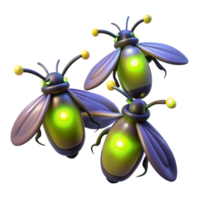 vibrant modern impressive classic A group of fireflies illuminating a dark forest at night, bioluminescent glow, magical realism, long exposure photography high quality high resolution png
