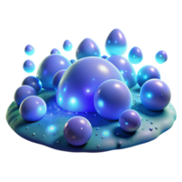 impressive artistic extraordinary creative A field of glowing, bioluminescent particles, floating and drifting, with a cool, ethereal light and a soft, dreamlike atmosphere genuine detailed png